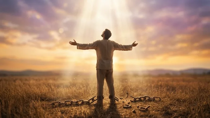 Breaking soul ties spiritually — freedom in golden light